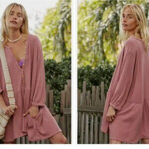 Free People FP Beach Blossom Button Up Mini Dress XS NWT $70